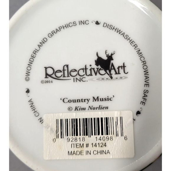 Cardinals Farm Barn Mug Reflective Art Country Music 14 fl oz Handled 4" Tall - Picture 9 of 11